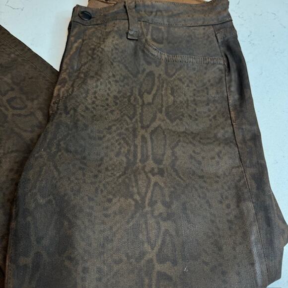 Joe's Jeans Women's Brown Leopard Print Skinny Ankle Pants Sz 27 - Picture 6 of 16